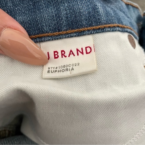 J Brand Womens Distressed Euphoria Denim Jean Shorts Size 24 High Rise Boyfriend - Picture 4 of 6